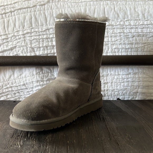 Short Grey UGG Boots - Picture 2 of 3